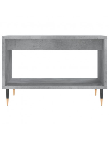 Tavolino da Salotto Grigio Cemento 60x50x40cm Legno Multistrato