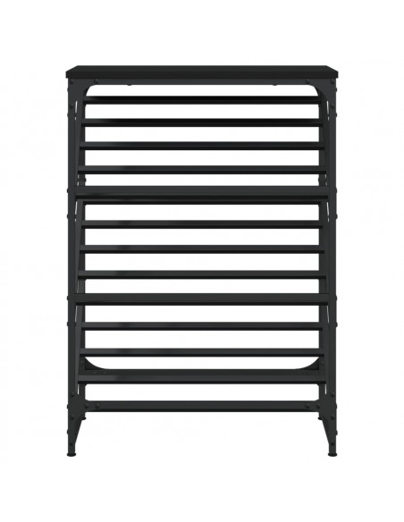 Scarpiera Nera 60x30x85 cm in Legno Multistrato
