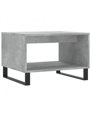 Tavolino da Salotto Grigio Cemento 60x50x40cm Legno Multistrato