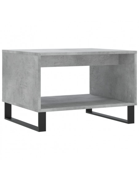 Tavolino da Salotto Grigio Cemento 60x50x40cm Legno Multistrato