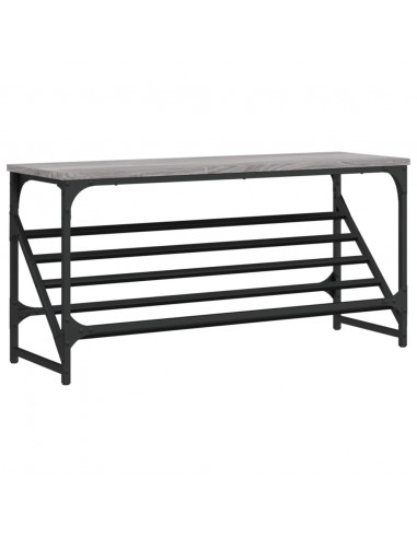 Scarpiera Grigio Sonoma 90x30x45 cm in Legno Multistrato