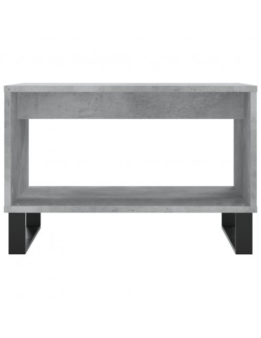 Tavolino da Salotto Grigio Cemento 60x50x40cm Legno Multistrato