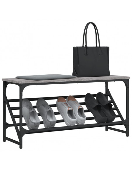 Scarpiera Grigio Sonoma 90x30x45 cm in Legno Multistrato