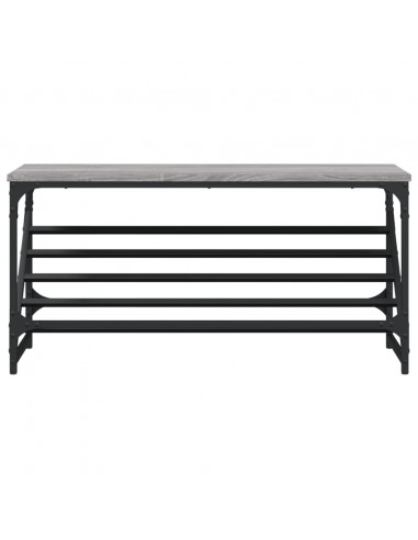 Scarpiera Grigio Sonoma 90x30x45 cm in Legno Multistrato