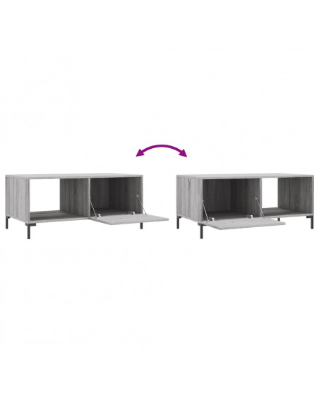 Tavolino da Salotto Grigio Sonoma 90x50x40 cm Legno Multistrato