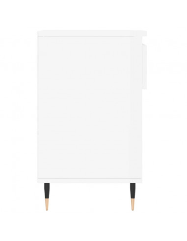 Scarpiera Bianco Lucido 102x36x60 cm in Legno Multistrato