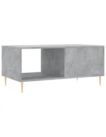 Tavolino da Salotto Grigio Cemento 90x50x40cm Legno Multistrato
