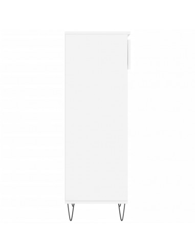 Scarpiera Bianco Lucido 40x36x105 cm in Legno Multistrato