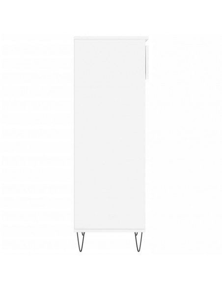 Scarpiera Bianco Lucido 40x36x105 cm in Legno Multistrato