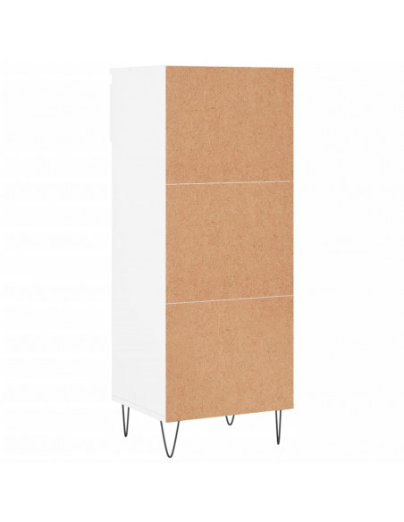 Scarpiera Bianco Lucido 40x36x105 cm in Legno Multistrato