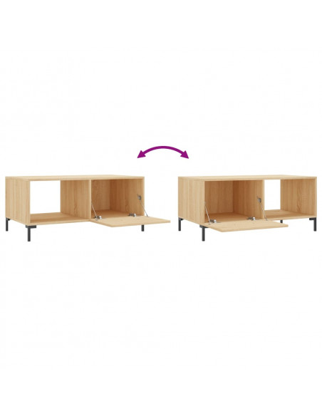 Tavolino da Salotto Rovere Sonoma 90x50x40 cm Legno Multistrato