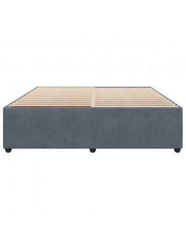 Giroletto senza Materasso Grigio Scuro 200x200 cm Velluto