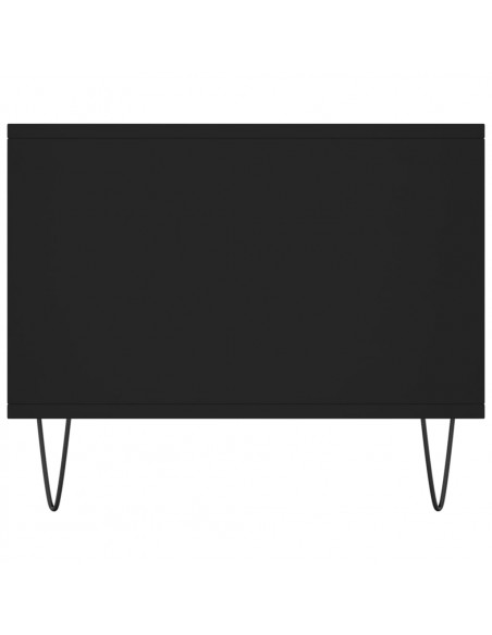 Tavolino da Salotto Nero 90x50x40 cm in Legno Multistrato