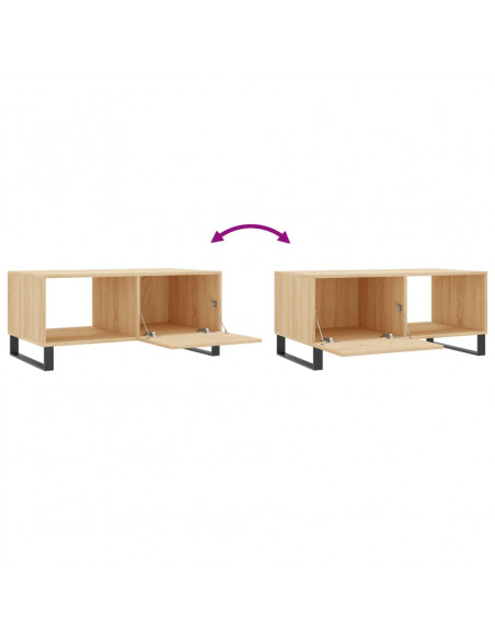 Tavolino da Salotto Rovere Sonoma 90x50x40 cm Legno Multistrato