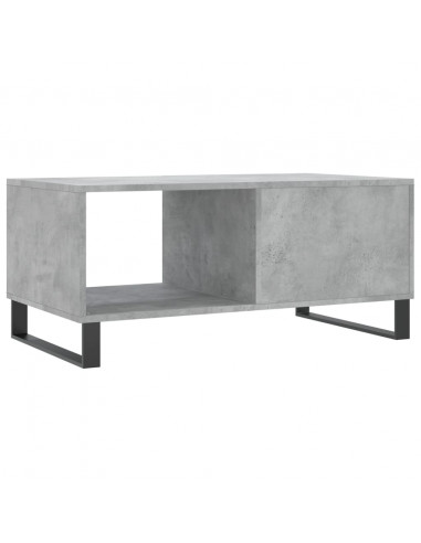 Tavolino da Salotto Grigio Cemento 90x50x40cm Legno Multistrato