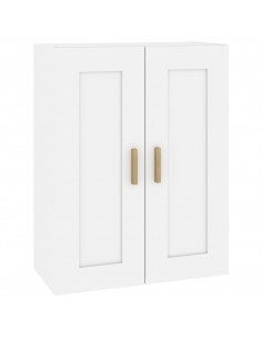 Mobile a Parete Bianco 69,5x32,5x90 cm in Legno Multistrato 2