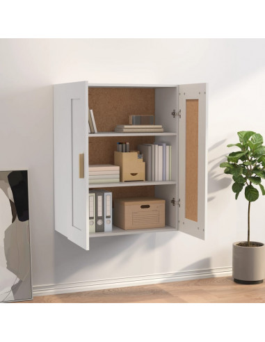 Mobile a Parete Bianco 69,5x32,5x90 cm in Legno Multistrato