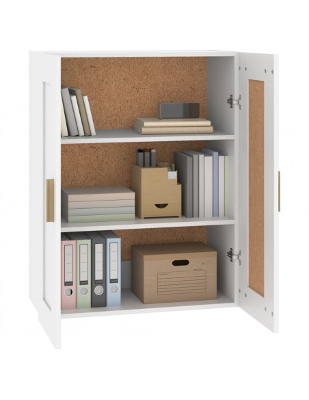 Mobile a Parete Bianco 69,5x32,5x90 cm in Legno Multistrato