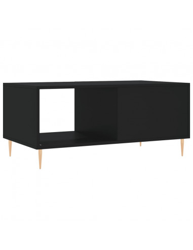 Tavolino da Salotto Nero 90x50x40 cm in Legno Multistrato
