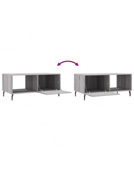 Tavolino da Salotto Grigio Sonoma 90x50x40 cm Legno Multistrato