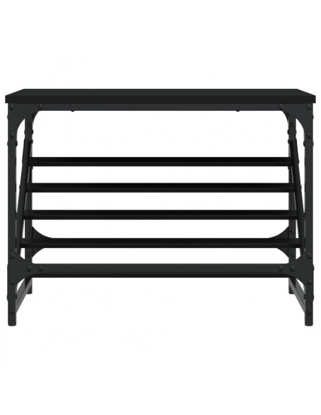 Scarpiera Nera 60x30x45 cm in Legno Multistrato