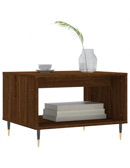 Tavolino da Salotto Rovere Marrone 60x50x40cm Legno Multistrato