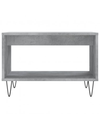 Tavolino da Salotto Grigio Cemento 60x50x40cm Legno Multistrato
