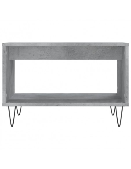 Tavolino da Salotto Grigio Cemento 60x50x40cm Legno Multistrato