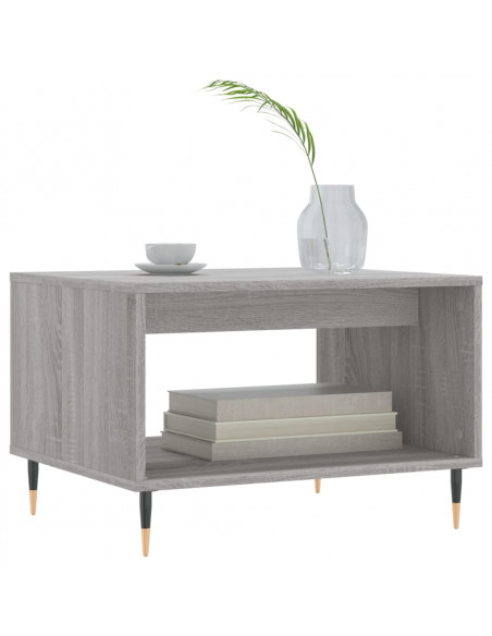 Tavolino da Salotto Grigio Sonoma 60x50x40 cm Legno Multistrato