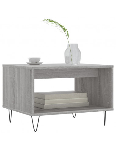 Tavolino da Salotto Grigio Sonoma 60x50x40 cm Legno Multistrato