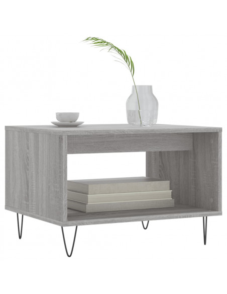 Tavolino da Salotto Grigio Sonoma 60x50x40 cm Legno Multistrato