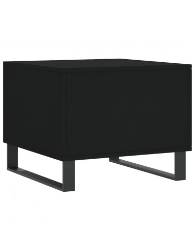Tavolino da Salotto Nero 50x50x40 cm in Legno Multistrato