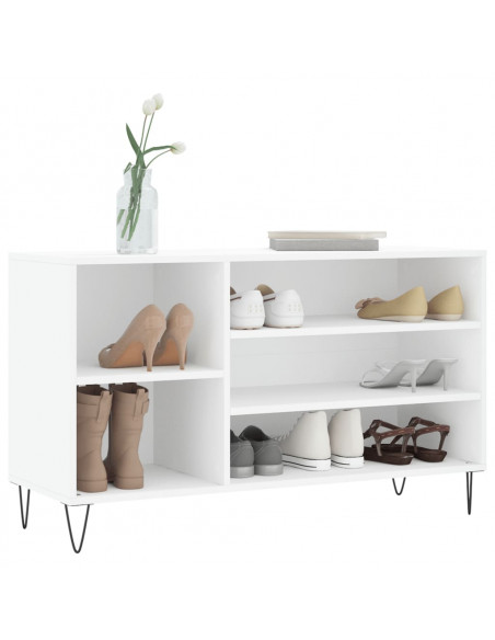 Scarpiera Bianca 102x36x60 cm in Legno Multistrato