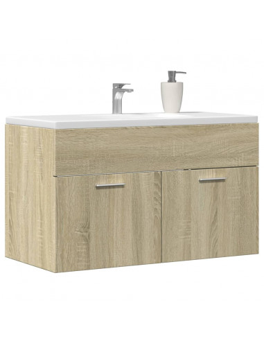 Mobile Sottolavabo Rovere Sonoma 80x38,5x46cm Legno Multistrato
