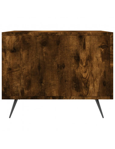 Tavolino da Salotto Rovere Fumo 50x50x40 cm Legno Multistrato