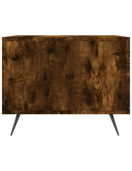 Tavolino da Salotto Rovere Fumo 50x50x40 cm Legno Multistrato