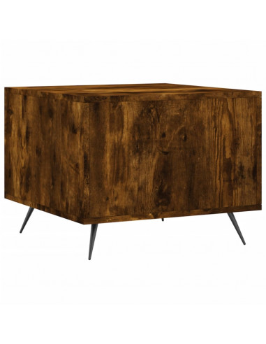 Tavolino da Salotto Rovere Fumo 50x50x40 cm Legno Multistrato