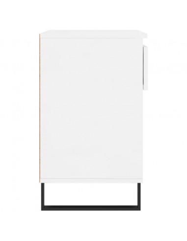 Scarpiera Bianco Lucido 70x36x60 cm in Legno Multistrato