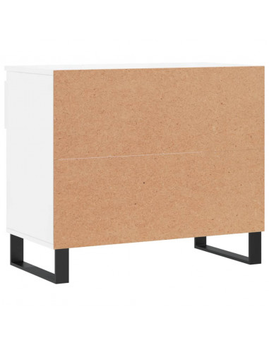 Scarpiera Bianco Lucido 70x36x60 cm in Legno Multistrato