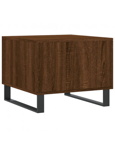 Tavolino da Salotto Rovere Marrone 50x50x40cm Legno Multistrato
