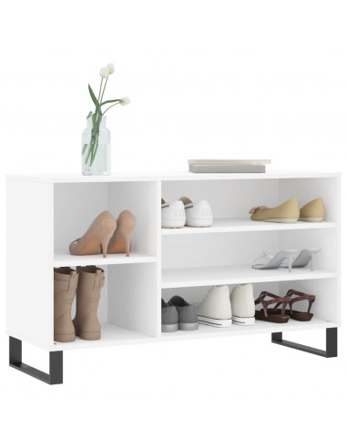 Scarpiera Bianca 102x36x60 cm in Legno Multistrato