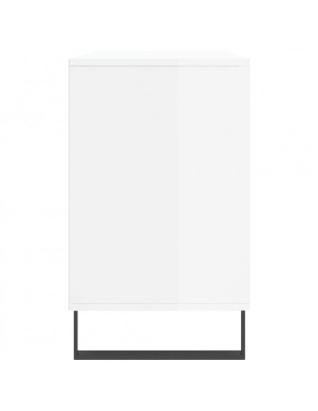 Scarpiera Bianco Lucido 102x36x60 cm in Legno Multistrato