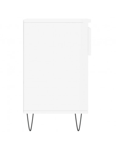 Scarpiera Bianco Lucido 102x36x60 cm in Legno Multistrato