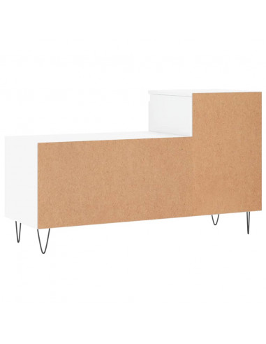 Scarpiera Bianco Lucido 102x36x60 cm in Legno Multistrato