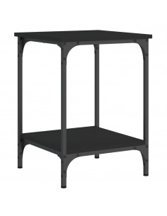 Tavolino da Salotto Nero 40x40x55 cm in Legno Multistrato 2