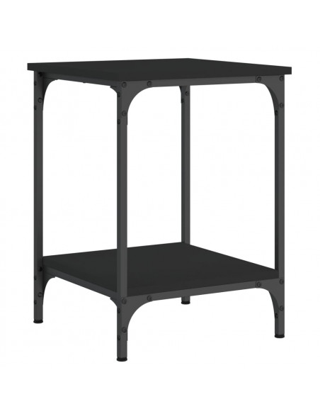 Tavolino da Salotto Nero 40x40x55 cm in Legno Multistrato
