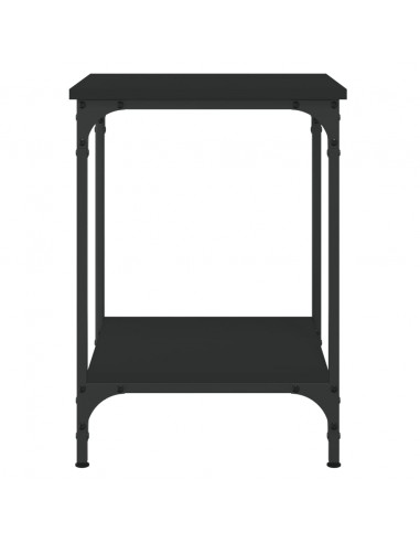 Tavolino da Salotto Nero 40x40x55 cm in Legno Multistrato