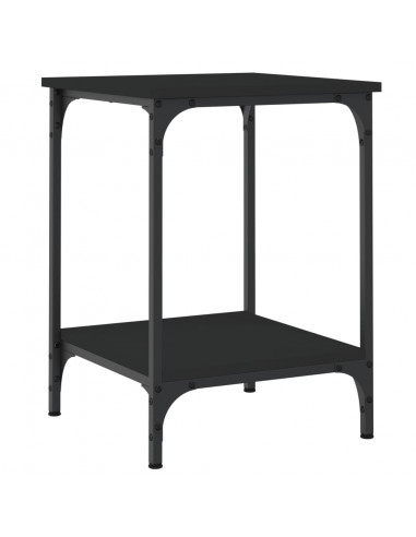 Tavolino da Salotto Nero 40x40x55 cm in Legno Multistrato