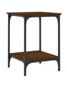 Tavolino da Salotto Rovere Marrone 40x40x55cm Legno Multistrato 2