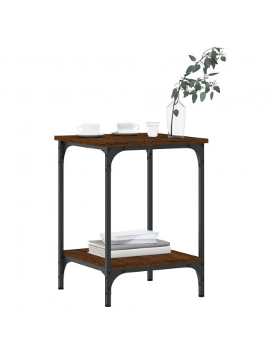 Tavolino da Salotto Rovere Marrone 40x40x55cm Legno Multistrato